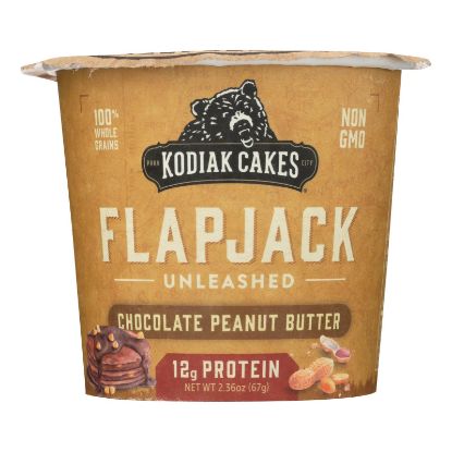 Kodiak Cakes Flapjack Cup Peanut Butter Dark Chocolate  - Case of 12 - 2.36 OZ