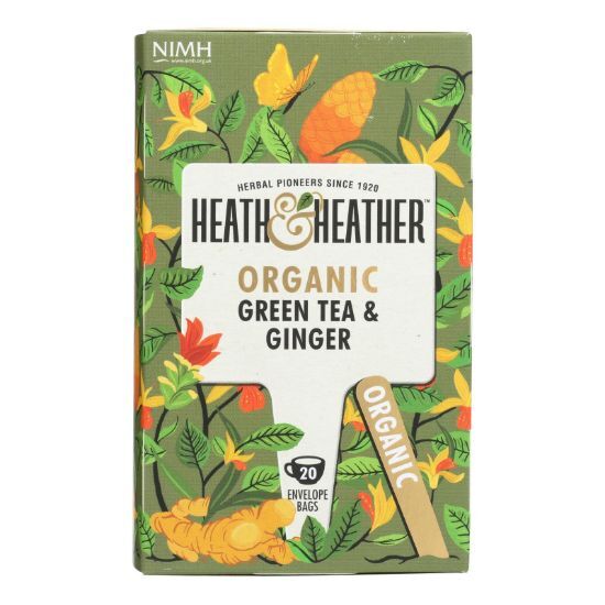 Heath & Heather - Tea Green W/ginger - Case of 6 - 20 CT
