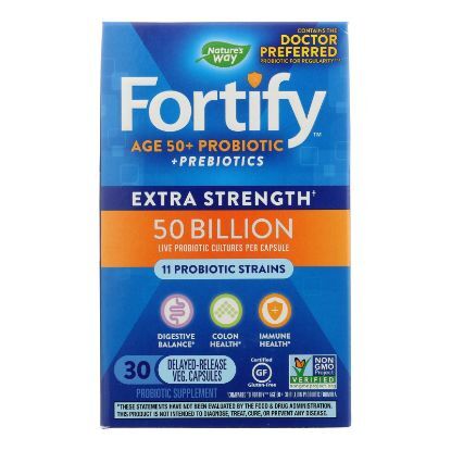 Nature's Way - Fortify Probiotic - Age 50+ - 50 Billion - 30 Vegetarian Capsules