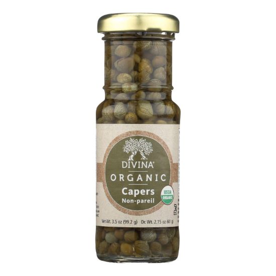 Divina Organic Capers - Case of 12 - 3.5 OZ