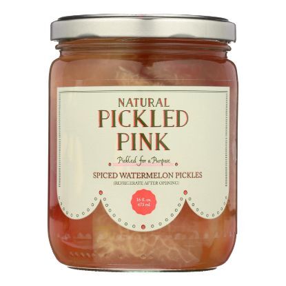 Pickled Pink Spiced Watermelon Pickles  - Case of 6 - 16 FZ