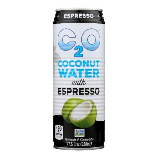 C2O - Pure Coconut Water - Espresso - Case of 12 - 17.5 fl oz.