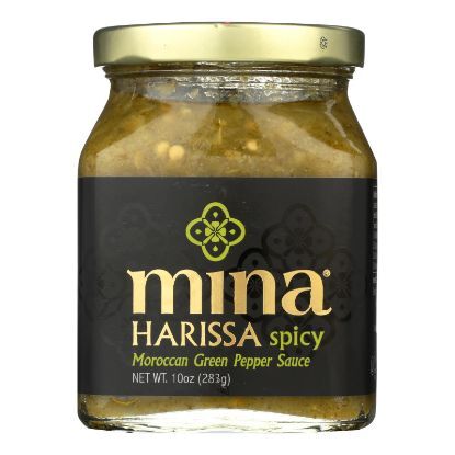 Mina's Spicy Green Harissa Sauce  - Case of 12 - 10 OZ