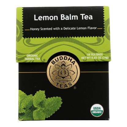 Buddha Teas - Tea Organic Lemon Balm - Case of 6 - 18 BAG