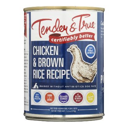 Tender & True Dog Food Chicken And Brown Rice - Case of 12 - 13.2 OZ