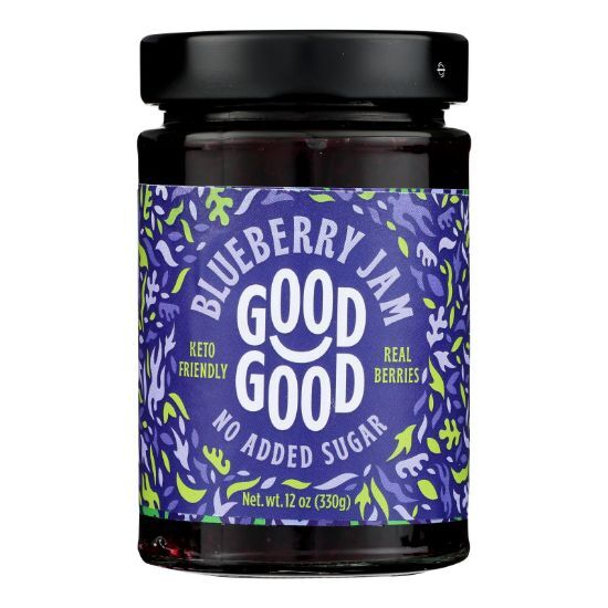Good Good - Jam Blueberry No Sugar - Case of 6-12 OZ