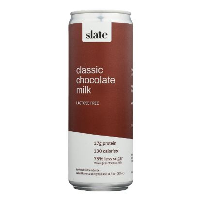 Slate Milk - Milk Aseptic Lf Chocolate - Case of 12 - 11 FZ