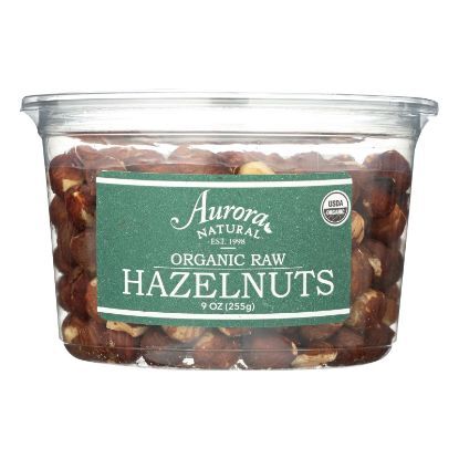 Aurora Natural Products - Organic Raw Hazelnuts - Case of 12 - 9 oz.