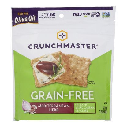 Crunchmaster - Cracker Green Free Medit Herb - Case of 12 - 3.54 OZ