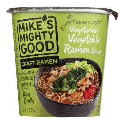 Mike's Mighty Good Vegetarian Vegetable Ramen Soup - Case of 6 - 1.9 OZ
