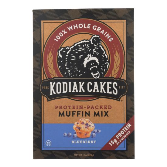 Kodiak Cakes Blueberry Protein-Packed Muffin Mix - Case of 6 - 14 OZ