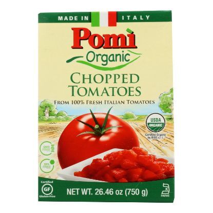 Pomi Organic Chopped Tomatoes  - Case of 12 - 26.46 OZ