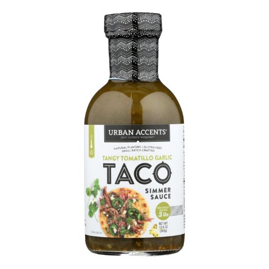 Urban Accents Tangy Tomatillo Garlic Taco Sauce  - Case of 6 - 12.6 OZ