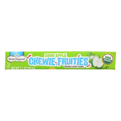 Torie and Howard - Chewy Fruities Organic Candy Chews - Sour Apple - Case of 18 - 2.1 oz.