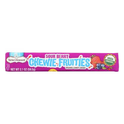 Torie and Howard - Chewy Fruities Organic Candy Chews - Sour Berry - Case of 18 - 2.1 oz.