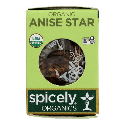 Spicely Organics - Organic Star Anise - Whole - Case of 6 - 0.1 oz.