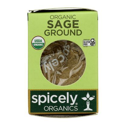 Spicely Organics - Organic Sage - Ground - Case of 6 - 0.3 oz.