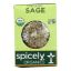 Spicely Organics - Organic Sage - Rubbed - Case of 6 - 0.1 oz.
