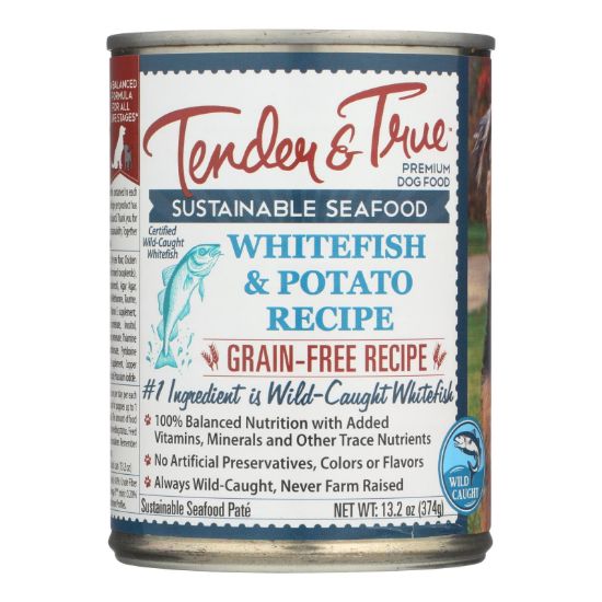 Tender & True Dog Food, Ocean Whitefish And Potato - Case of 12 - 13.2 OZ