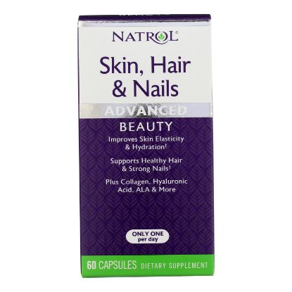 Natrol Skin Hair and Nails with Lutein Capsules - 60 Count