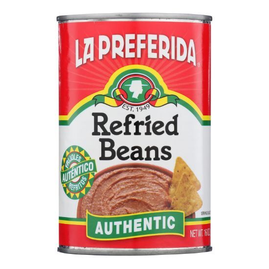 La Preferida, Refried Beans - Case of 24 - 16 OZ