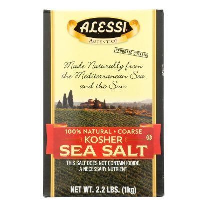 Alessi Kosher Sea Salt - Case of 6 - 35.3 OZ