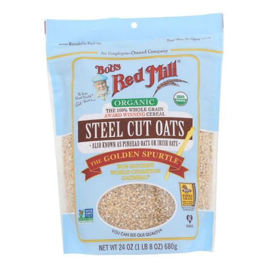 Bob's Red Mill - Oats - Organic Steel Cut Oats - Case of 4 - 24 oz.