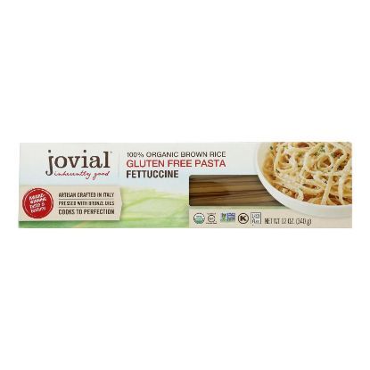 Jovial - Organic Brown Rice Pasta - Fettuccine - Case of 12 - 12 oz.