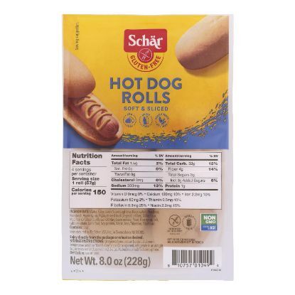 Schar - Rolls Hot Dog Gluten Free - Case of 4-8 OZ