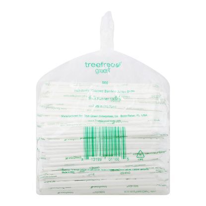Green 2 - Straws Bamboo Paper Wrp - Case of 10 - 500 CT
