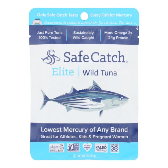Safe Catch - Tuna Elite Wild Ss Pouch - Case of 12 - 3 OZ