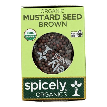 Spicely Organics - Organic Mustard Seed - Brown - Case of 6 - 0.6 oz.