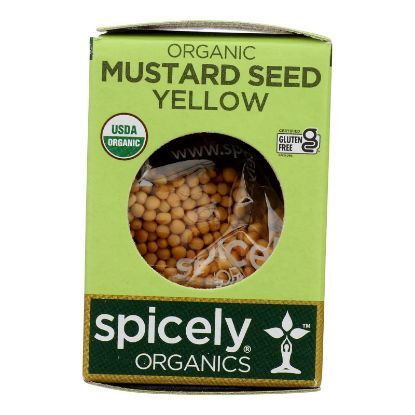 Spicely Organics - Organic Mustard Seed - Yellow - Case of 6 - 0.45 oz.