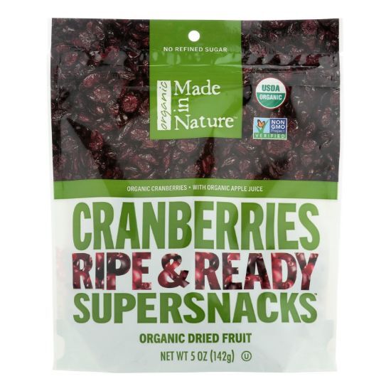 Made In Nature Cranberries Organic Dried Fruit  - Case of 6 - 5 OZ