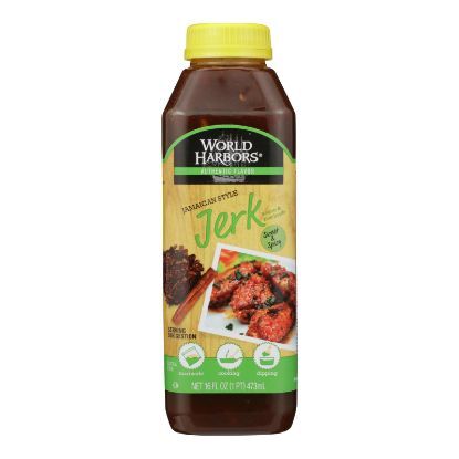 World Harbor Jamaican Style Jerk Marinade and Sauce - Case of 6 - 16 Fl oz.