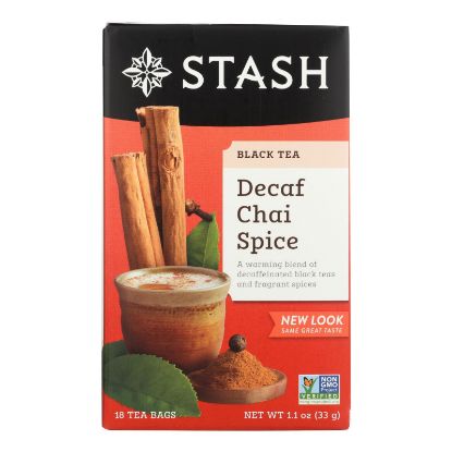 Stash Tea - Tea Decaf Chai Spice - Case of 6 - 18 CT