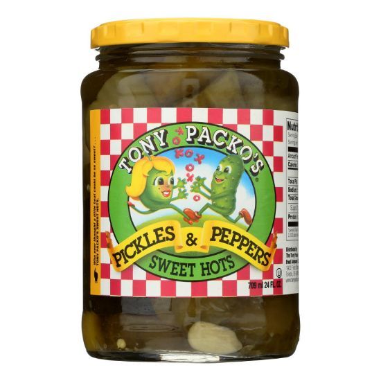 Tony Packo's, Pickles & Peppers, Sweet Hots - Case of 12 - 24 OZ