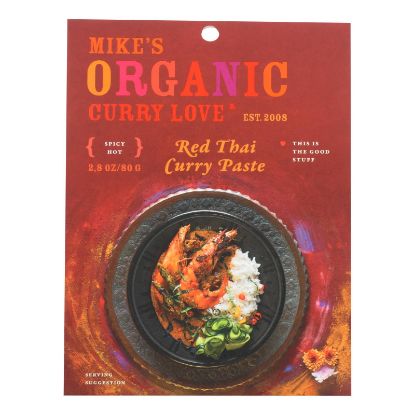 Mike's Organic Curry Love - Organic Curry Paste - Red Thai - Case of 6 - 2.8 oz.