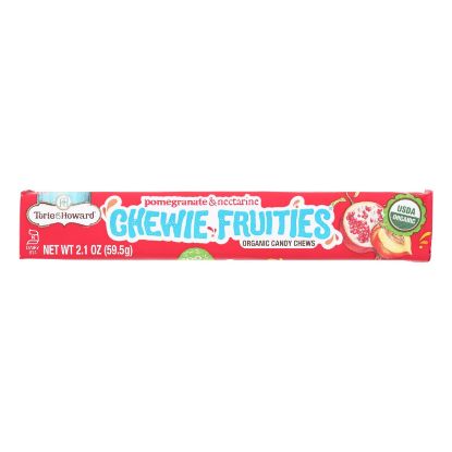 Torie and Howard - Chewy Fruities Organic Candy Chews - Pomegranate and Nectarine - Case of 18 - 2.1 OZ