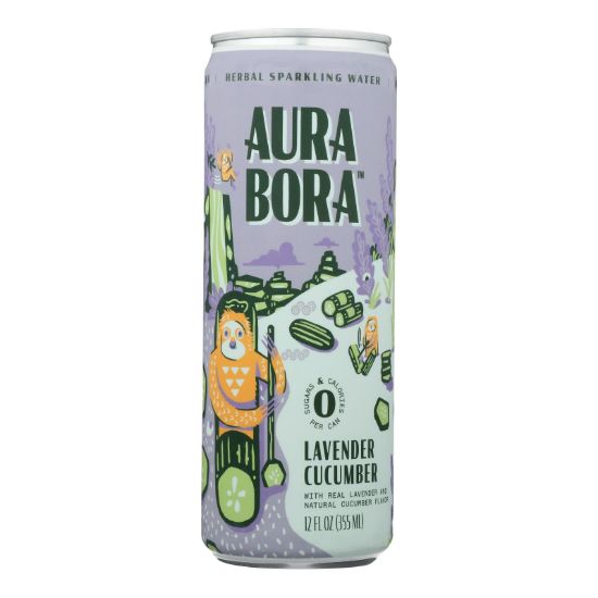 Aura Bora - Spklng Water Lavender Cucumber - Case of 12-12 FZ