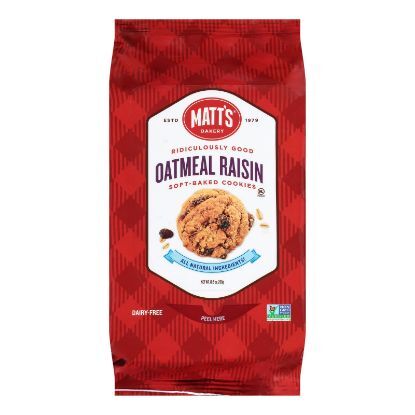 Matt's Cookies - Cookies Oatmeal Raisin - Case of 6-10.5 OZ