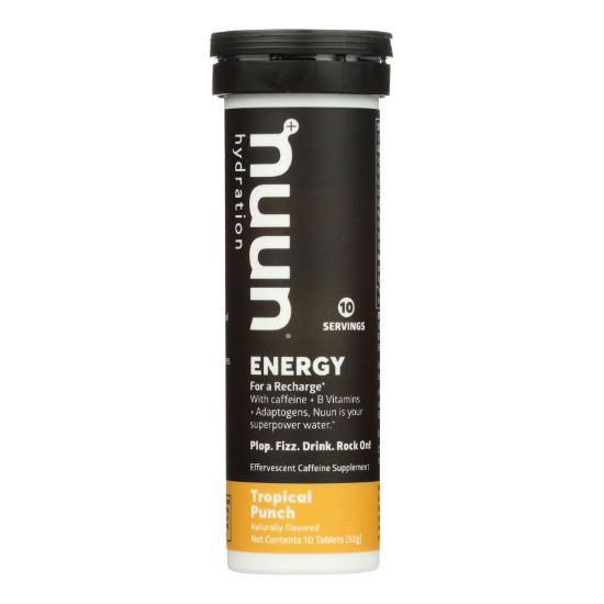 Nuun Hydration - Energy Tropical Punch - Case of 8 - 10 CT