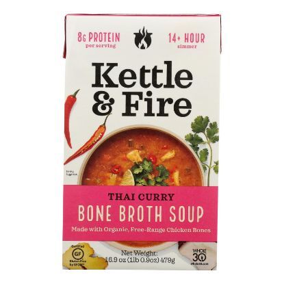 Kettle And Fire Thai Curry Soup With Bone Broth - Case of 6 - 16.9 OZ