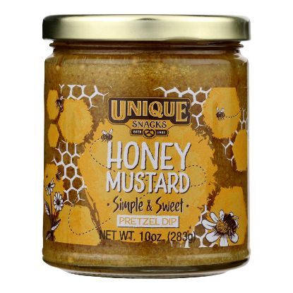 Unique Pretzels - Pretzel Dip Honey Mustard - Case of 12 - 10 OZ