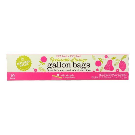 Natural Value - Storage Bags Gal Reclsble - Case of 12 - 19 CT