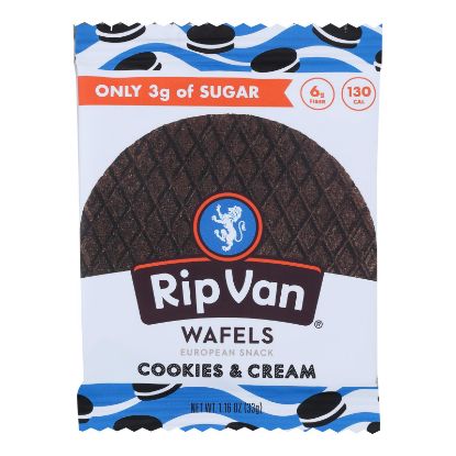 Rip Vanilla Wafels - Wafel Cookies & Cream Sgl - Case of 12 - 1.16 OZ