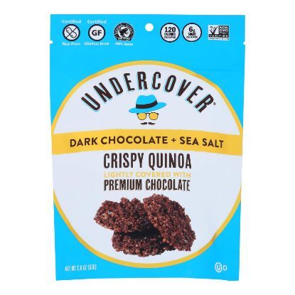 Undercover Quinoa Dark Chocolate + Sea Salt Crispy Quinoa Snack  - Case of 12 - 2 OZ