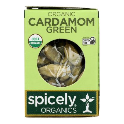 Spicely Organics - Organic Cardamom Pods - Green - Case of 6 - 0.2 oz.