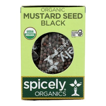 Spicely Organics - Organic Mustard Seed - Black - Case of 6 - 0.5 oz.