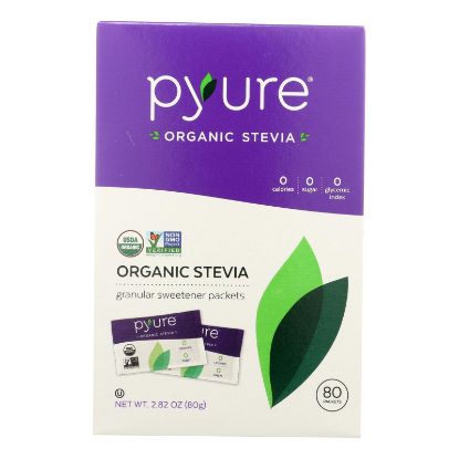 Pyure Brand Organic Stevia Granular Sweetener  - Case of 6 - 2.82 OZ
